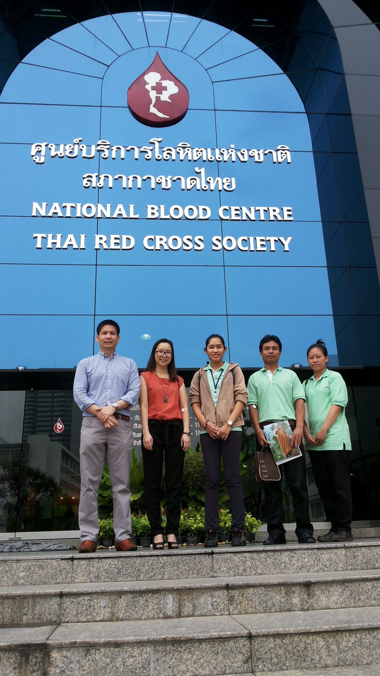 TFI staff donating blood at the National Blood Centre, Thai Red Cross Society