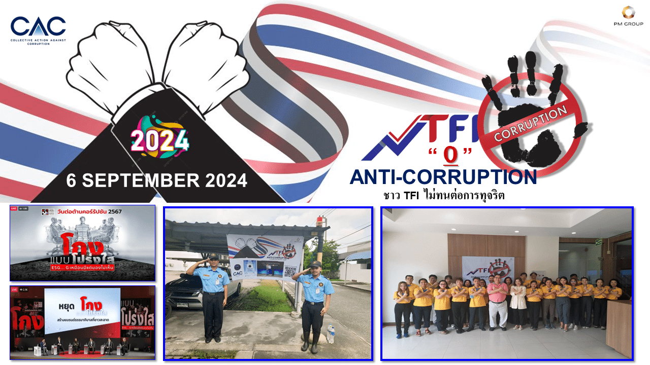 TFI anti-corruption declaration — We Are TFI, Zero Tolerance for Corruption